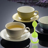 Food Grade Leaf Silicone Make Tea Bag Stainless Steel Tea Strainers, Random Color Delivery, Leaf Shape