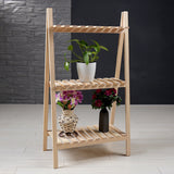 Solid Wood Folding Multi-layer Flower Plate Storage Shelves Shoe Rack, Size: 90x50x30cm