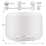 T500 Remote Control Clear White Air Humidifier Automatic Alcohol Sprayer Essential Oil Diffuser Ultrasonic Mist Maker Ultrasonic Aroma Diffuser Atomizer Color LED, Capacity: 500ml, DC 24V, US Plug, Clear White (500ml), Wood Pattern (500ml)