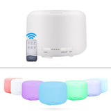 T500 Remote Control Clear White Air Humidifier Automatic Alcohol Sprayer Essential Oil Diffuser Ultrasonic Mist Maker Ultrasonic Aroma Diffuser Atomizer Color LED, Capacity: 500ml, DC 24V, US Plug, Clear White (500ml), Wood Pattern (500ml)