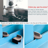 Sliding Sash Stopper Cabinet Locks & Straps Doors Security Anti-theft Lock Window Door Baby Safety Lock, 029