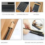 Office Supplies Business Style Leather Document Folder with 30-pages A4 Note Pad & Calculator