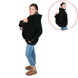 Three-in-one Multi-function Mother Kangaroo Zipper Hoodie Coat with Front Cap Size: S, Chest: 85-88cm, Waist: 65-67cm, Hip: 91-94cm, Size: S