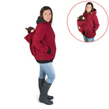 Three-in-one Multi-function Mother Kangaroo Zipper Hoodie Coat with Front Cap Size: S, Chest: 85-88cm, Waist: 65-67cm, Hip: 91-94cm, Size: S