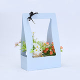 Paper Flower Basket  Portable Basket Flowers Carton Packing Waterproof Florist Fresh Flower Carrier Box Portable Flowers Boxes, Random Color Delivery, Paper Flower Basket