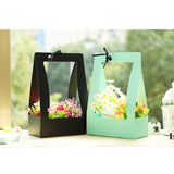 Paper Flower Basket  Portable Basket Flowers Carton Packing Waterproof Florist Fresh Flower Carrier Box Portable Flowers Boxes, Random Color Delivery, Paper Flower Basket