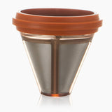 Stainless Steel Cone Shaped Pour Over Coffee Dripper with Double Layered Filter, HC4955H, HC4955R, HC4955Z