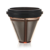 Stainless Steel Cone Shaped Pour Over Coffee Dripper with Double Layered Filter, HC4955H, HC4955R, HC4955Z