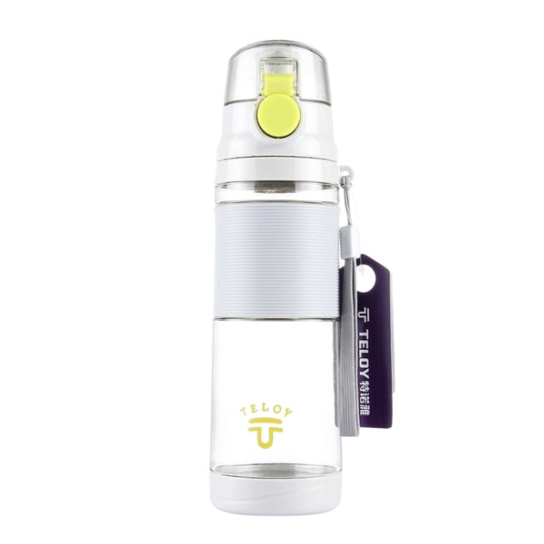 Teloy TNY-9601 650ML Portable Snap Cap Space Cup Bottle, Applicative Water Temperature: ﹣20 ~ 120 Celsius Degrees, TNY-9601 (Light Grey + Green), TNY-9601 (Grey + Orange), TNY-9601 (Dark Grey + Red)