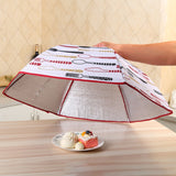 Folding Food Cover Keep Foods Warm Aluminum Foil Cover, Blue Tableware Pattern, Size: 60*60*17cm, Size: 60*60*17cm, Blue, Size: 60*60*17cm, Red, Size: 70*70*17cm, Pink, Size: 70*70*17cm, Blue, Size: 80*80*17cm, Blue, Size: 80*80*17cm, Pink