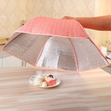 Folding Food Cover Keep Foods Warm Aluminum Foil Cover, Blue Tableware Pattern, Size: 60*60*17cm, Size: 60*60*17cm, Blue, Size: 60*60*17cm, Red, Size: 70*70*17cm, Pink, Size: 70*70*17cm, Blue, Size: 80*80*17cm, Blue, Size: 80*80*17cm, Pink