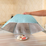 Folding Food Cover Keep Foods Warm Aluminum Foil Cover, Blue Tableware Pattern, Size: 60*60*17cm, Size: 60*60*17cm, Blue, Size: 60*60*17cm, Red, Size: 70*70*17cm, Pink, Size: 70*70*17cm, Blue, Size: 80*80*17cm, Blue, Size: 80*80*17cm, Pink