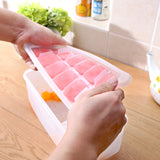 Small Square Ice Mold Trays Multi-layer Mold with Cover Ice Storage Box, 2 Layers, 2 Layers