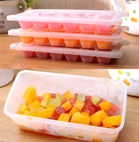 Small Square Ice Mold Trays Multi-layer Mold with Cover Ice Storage Box, 2 Layers, 2 Layers