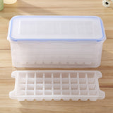 Small Square Ice Mold Trays Multi-layer Mold with Cover Ice Storage Box, 4 Layers, 4 Layers