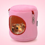 Flannel Cylinder Pet House Warm Hamster Hammock Hanging Bed Small Pets Nest, S, Size:10*9*9cm, Size:10*9*9cm