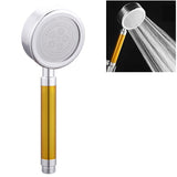 Space Aluminum Round Shape High Pressure Handheld Shower Head Water Saving Bathroom Accessories, Size: 23 x 8.2 x 2cm, BT-209 (Gold), BT-209 (Blue), BT-209 (Red), BT-209 (Silver)