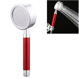 Space Aluminum Round Shape High Pressure Handheld Shower Head Water Saving Bathroom Accessories, Size: 23 x 8.2 x 2cm, BT-209 (Gold), BT-209 (Blue), BT-209 (Red), BT-209 (Silver)