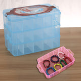 Large Storage Box Three Layer Large 36 Slots Plastic Craft Accessories Beards Jewelry Storage Box Container Home Organizer