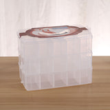 Large Storage Box Three Layer Large 36 Slots Plastic Craft Accessories Beards Jewelry Storage Box Container Home Organizer