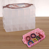 Large Storage Box Three Layer Large 36 Slots Plastic Craft Accessories Beards Jewelry Storage Box Container Home Organizer