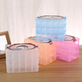 Large Storage Box Three Layer Large 36 Slots Plastic Craft Accessories Beards Jewelry Storage Box Container Home Organizer