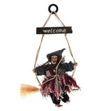 Halloween Retro Witch Ornaments Broom Ghost Hang Up Props Halloween House Decoration Festive Party Supplies Halloween Pendant