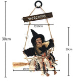 Halloween Retro Witch Ornaments Broom Ghost Hang Up Props Halloween House Decoration Festive Party Supplies Halloween Pendant