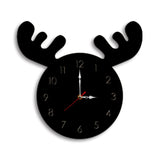 Deer Head Pattern Creative Living Room Decorative Wall Clock