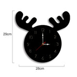 Deer Head Pattern Creative Living Room Decorative Wall Clock