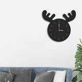 Deer Head Pattern Creative Living Room Decorative Wall Clock