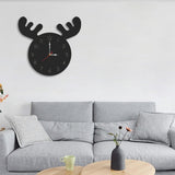 Deer Head Pattern Creative Living Room Decorative Wall Clock