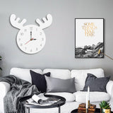 Deer Head Pattern Creative Living Room Decorative Wall Clock