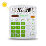 OSALO OS-837VC 12 Digits Colorful Desktop Calculator Solar Energy Dual Power Calculator