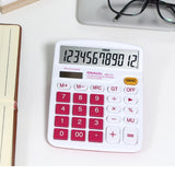 OSALO OS-837VC 12 Digits Colorful Desktop Calculator Solar Energy Dual Power Calculator