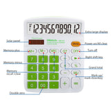 OSALO OS-837VC 12 Digits Colorful Desktop Calculator Solar Energy Dual Power Calculator