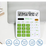 OSALO OS-837VC 12 Digits Colorful Desktop Calculator Solar Energy Dual Power Calculator