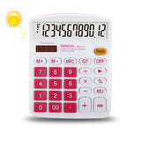 OSALO OS-837VC 12 Digits Colorful Desktop Calculator Solar Energy Dual Power Calculator