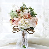 Wedding Holding Flower Bridal Bouquet Accessories Bridesmaid Party Wedding Decoration Supplies, Diameter: 24cm, D520