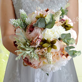 Wedding Holding Flower Bridal Bouquet Accessories Bridesmaid Party Wedding Decoration Supplies, Diameter: 24cm, D520