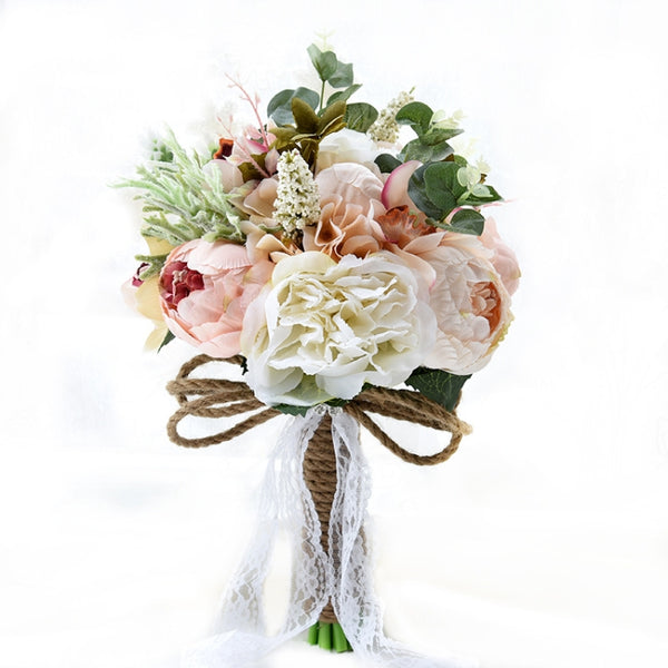 Wedding Holding Flower Bridal Bouquet Accessories Bridesmaid Party Wedding Decoration Supplies, Diameter: 24cm, D520