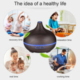 W350 14W 300ML Wood Grain Aromatherapy Air Purifier Humidifier with LED Light for Office / Home Room, W350 Coffee, W350 Brown