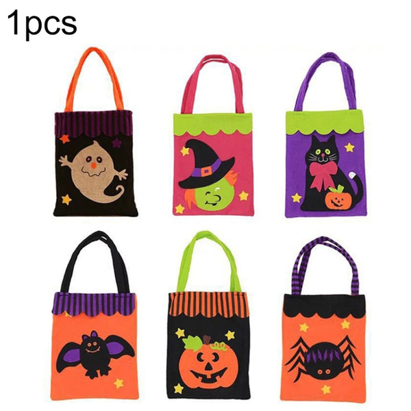 Halloween Decoration Creative Cartoon Candy Gift Square Tote for Children, Random Style Delivery, Cartoon Candy Tote