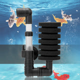 Wall-mounted Aquarium Mini Double Head Pneumatic Mute Biochemical Cotton Filter, HC7149A, HC7149B, HC7149C, HC7149D