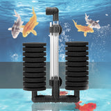 Wall-mounted Aquarium Mini Double Head Pneumatic Mute Biochemical Cotton Filter, HC7149A, HC7149B, HC7149C, HC7149D