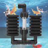 Wall-mounted Aquarium Mini Double Head Pneumatic Mute Biochemical Cotton Filter, HC7149A, HC7149B, HC7149C, HC7149D