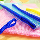 Zipper Plastic Mesh Stationery Bag, Random Color Delivery (B4, Size: 39x28cm), B4, Size: 39x28cm