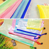 Zipper Plastic Mesh Stationery Bag, Random Color Delivery (B4, Size: 39x28cm), B4, Size: 39x28cm