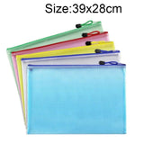 Zipper Plastic Mesh Stationery Bag, Random Color Delivery (B4, Size: 39x28cm), B4, Size: 39x28cm