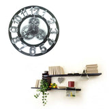 Retro Wooden Round Single-sided Gear Clock Number Wall Clock, Diameter: 58cm, Number 58cm (Silver), Number 58cm (Gold)